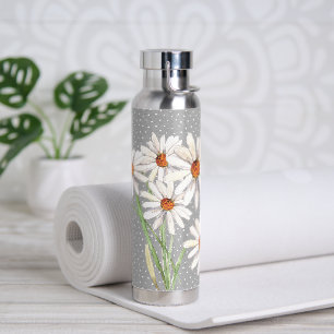 Botella De Agua Daisy Bouquet Sobre Puntos