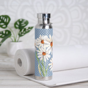 Botella De Agua Daisy Bouquet Sobre Puntos
