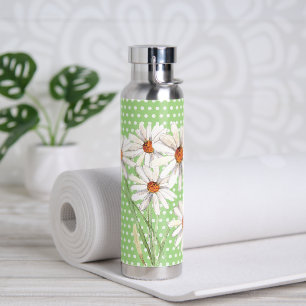 Botella De Agua Daisy Bouquet Sobre Puntos