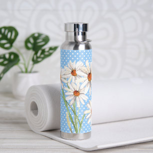 Botella De Agua Daisy Bouquet Sobre Puntos