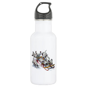 Botella De Agua Dalmatian Pups Sledding