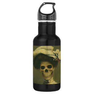 Botella De Agua Dama de esqueleto gótico (grande)