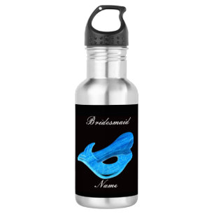 Botella De Agua dama de honor azul sirena personalizada