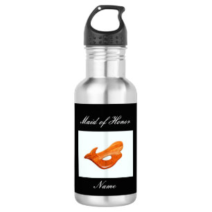 Botella De Agua dama de honor pelirroja sirena personalizada