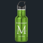Botella De Agua dama de honor personalizada elegante con estilo<br><div class="desc">botella de agua personalizada de acero inoxidable elegante y con estilo para dama de honor,  personalizada</div>