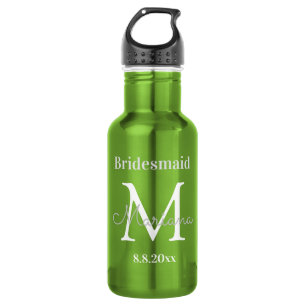 Botella De Agua dama de honor personalizada elegante con estilo