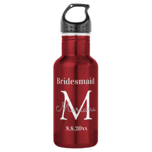 Botella De Agua dama de honor personalizada elegante con estilo