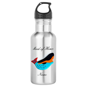 Botella De Agua Dama de honor personalizada sirena