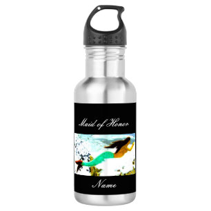 Botella De Agua Dama de honor personalizada sirena