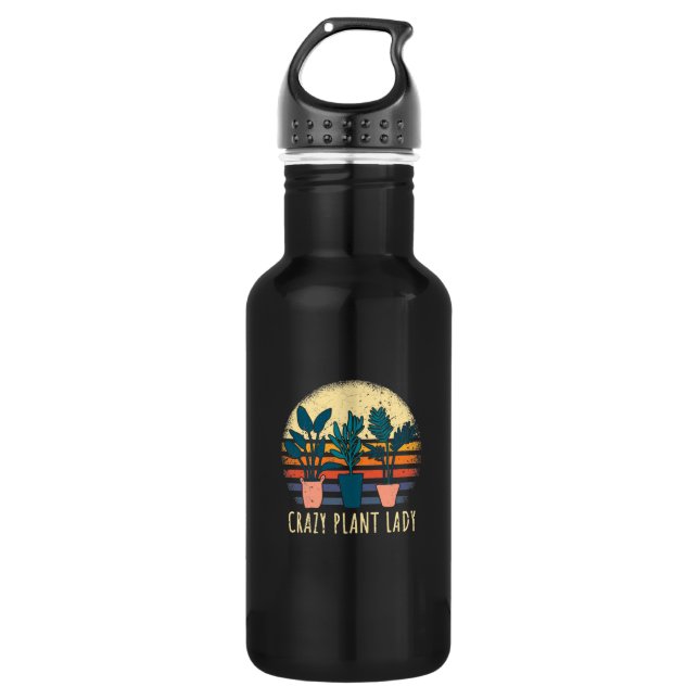 Botella De Agua Dama de planta loca (Anverso)