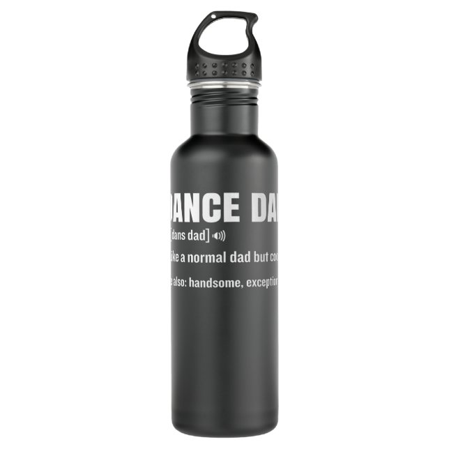Botella De Agua Dance Dad Divertida Definición Que Significa Padre (Anverso)