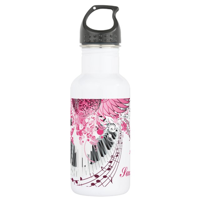 Botella De Agua Dance Music Disco Ball Piano 32. oz (Anverso)