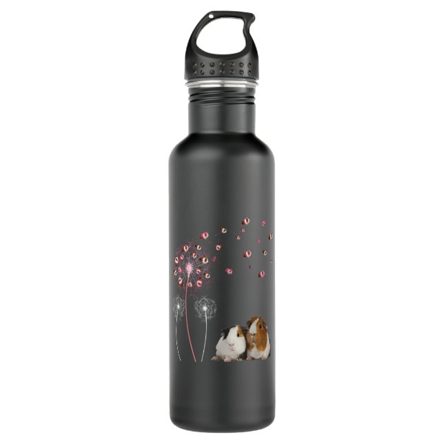 Botella De Agua Dandelia Guinea Cerdo Cute Guinea Floral de cerdo (Anverso)