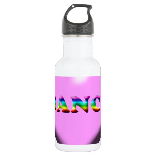 Botella De Agua ¡DANZA rosada y azul del corazón para los