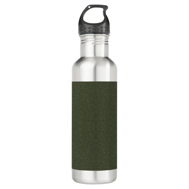 Botella De Agua Dark Moss Textured Personalizado Water Bottle (Anverso)