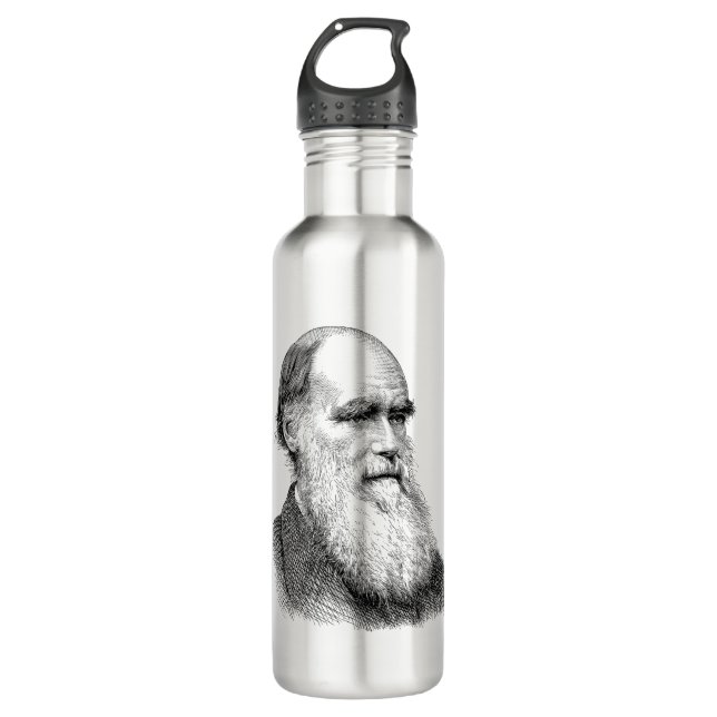 Botella De Agua Darwin Portrait Evolution/ Charles Darwin (Anverso)