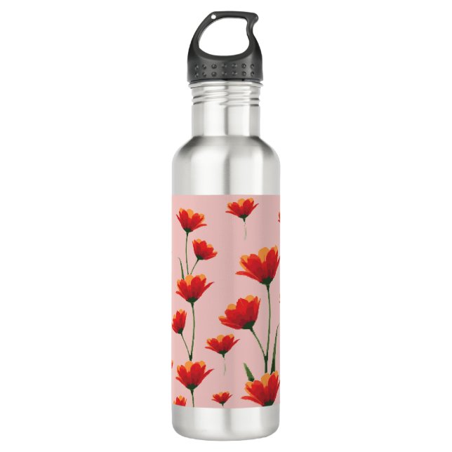 Botella De Agua Dawnfire Poppies (Anverso)