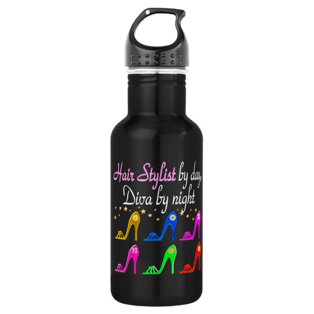 Botella De Agua Dazzling Diva Hair Stylist Water Botella (Anverso)