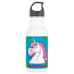 Botella de agua de 18oz Unicornio Arcoíris