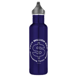 Botella de agua de acero con el logotipo blanco Ma