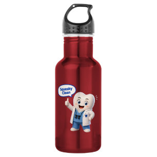 Botella de agua de acero con mascota de dientes Li