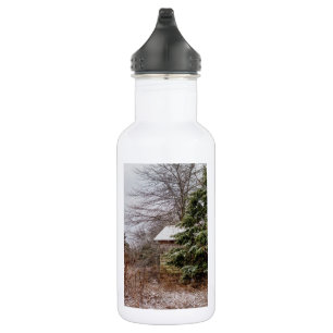 Botella de agua de acero inoxidable a la sombra ab