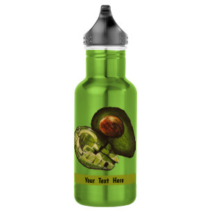 Botella de agua de acero inoxidable aguacate