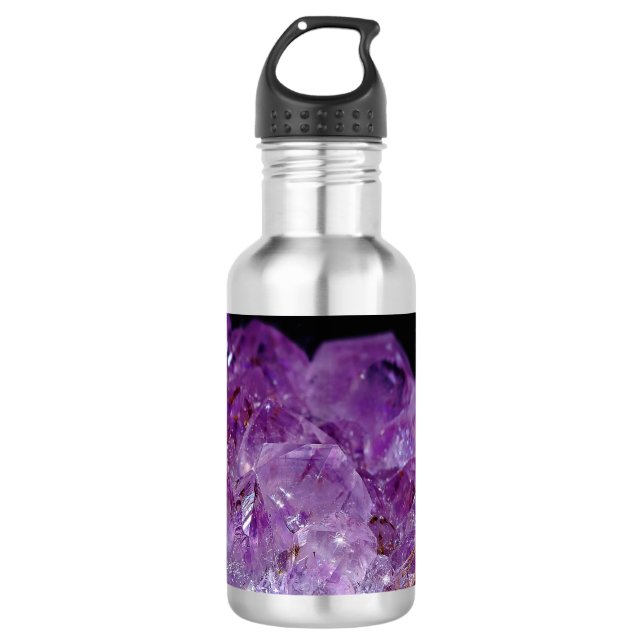 Botella de agua de acero inoxidable Amethyst Cryst (Anverso)