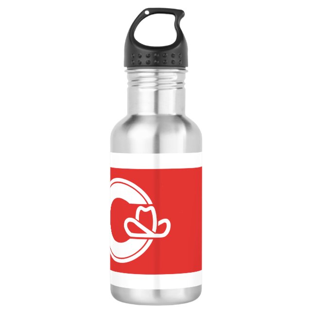 Botella de agua de acero inoxidable con la bandera (Anverso)