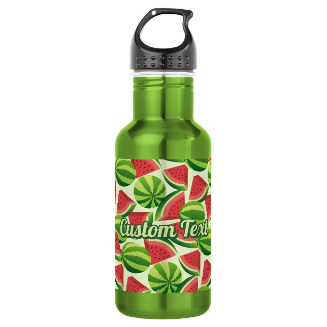 Botella de agua de acero inoxidable con patrón de  (Anverso)