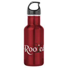 Botella de agua de acero inoxidable con raíces e i