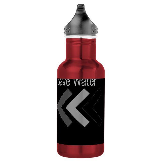Botella de agua de acero inoxidable con texto de a (Derecha)