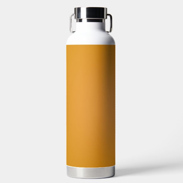 Botella de agua de acero inoxidable con un mostaza (Delantero)