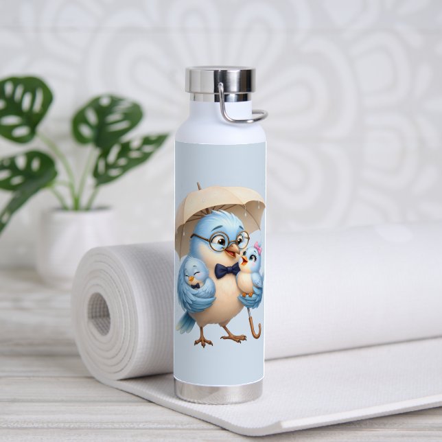 Botella de agua de acero inoxidable Daddy Bird reg (Yoga (girado))