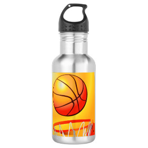 Botella de agua de acero inoxidable de baloncesto