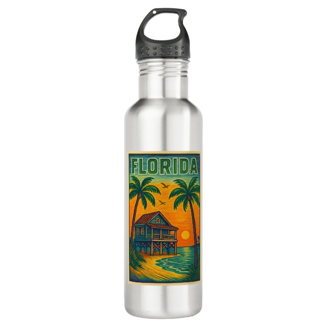 Botella de agua de acero inoxidable de Florida (Anverso)