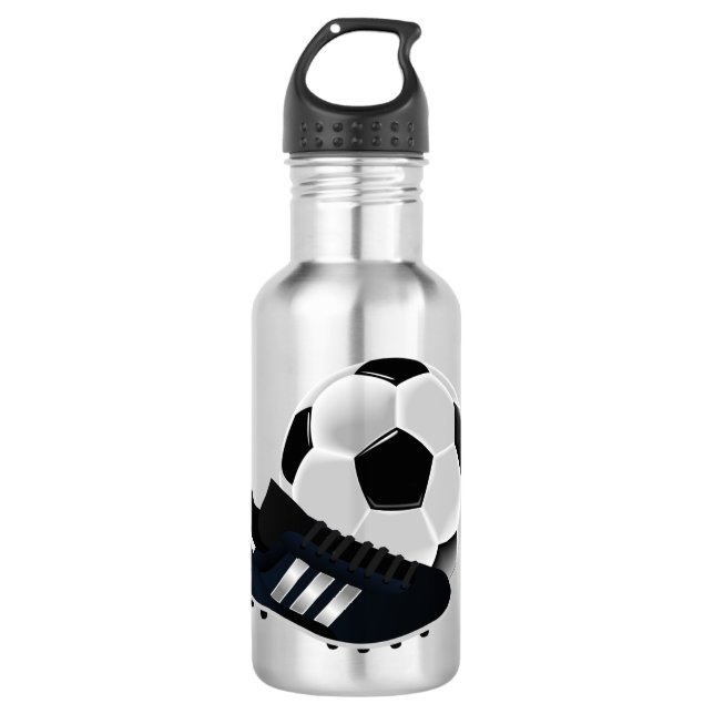 Botella de agua de acero inoxidable de fútbol (Anverso)