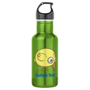 Botella de agua de acero inoxidable de pájaro amar