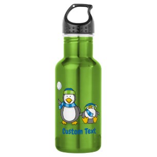 Botella de agua de acero inoxidable de pingüinos l