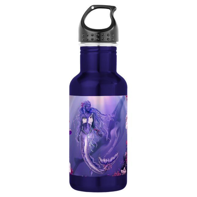 Botella de agua de acero inoxidable de sirena del  (Anverso)