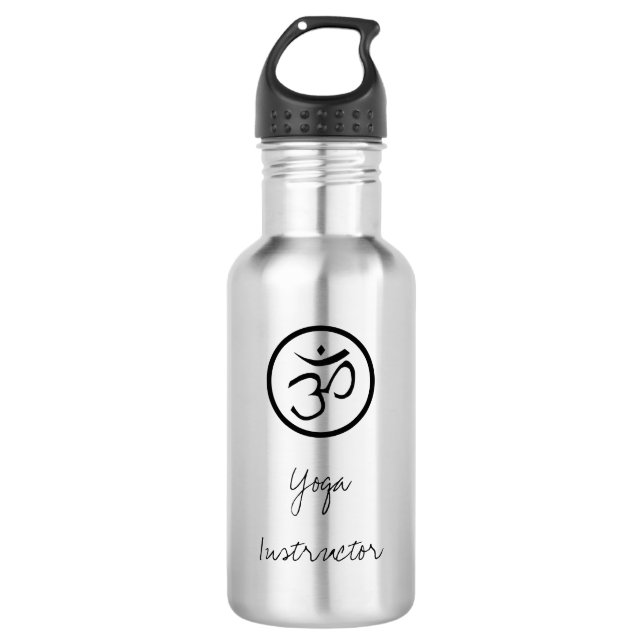 Botella de agua de acero inoxidable de yoga (Anverso)