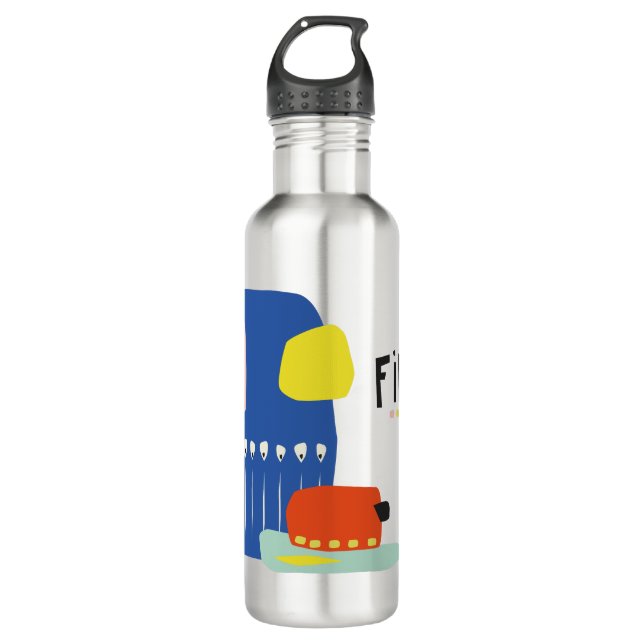 Botella de agua de acero inoxidable Fika Déco (Anverso)
