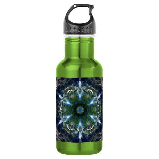 Botella de agua de acero inoxidable Folk Mandala (Anverso)