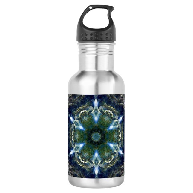 Botella de agua de acero inoxidable Folk Mandala (Anverso)