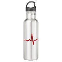 Botella de agua de acero inoxidable Heartbeat
