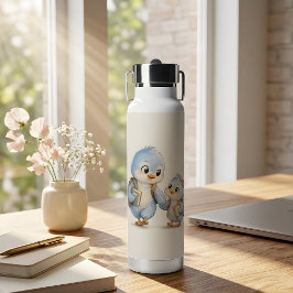 Botella de agua de acero inoxidable Hermano de paj