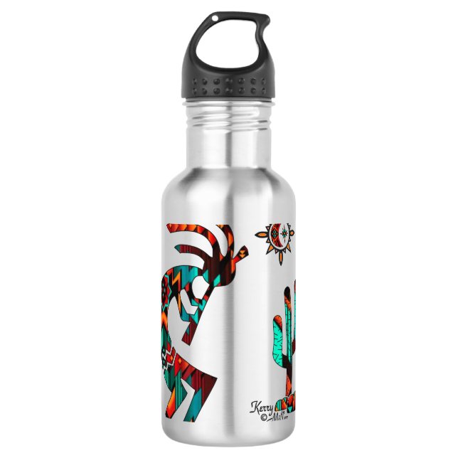 Botella de agua de acero inoxidable Kokopelli del  (Anverso)