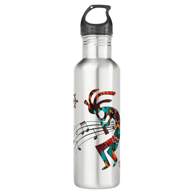 Botella de agua de acero inoxidable Kokopelli del  (Anverso)