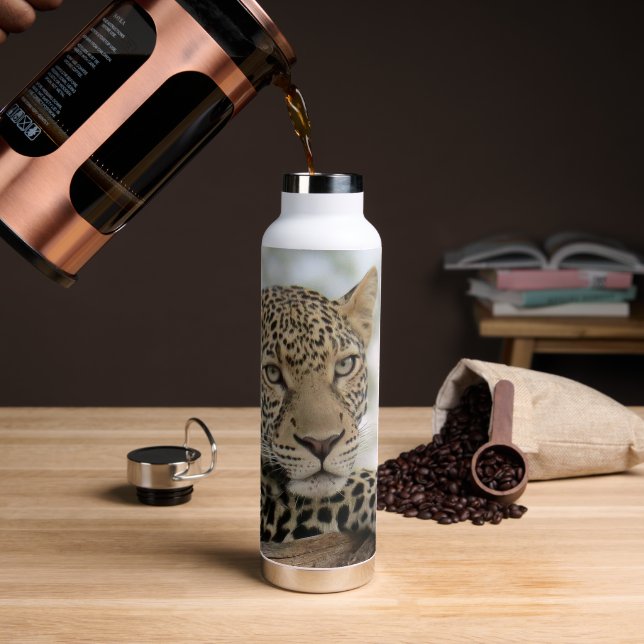 Botella de agua de acero inoxidable Leopard de 22  (Café)