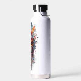 Botella de agua de acero inoxidable mujer acuarela